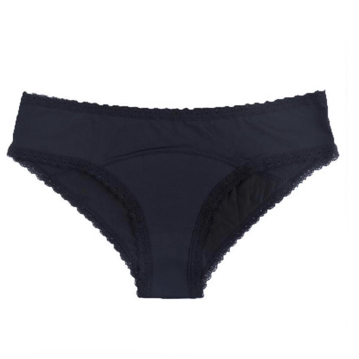 Lady Basic Black Cotton Period Panties
