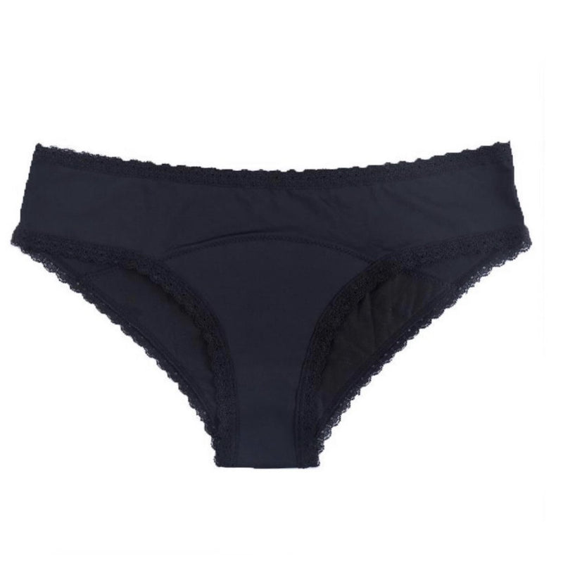 Lady Basic Black Cotton Period Panties